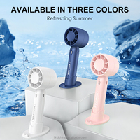 Ventilateur de bureau portable multifonction mini, 2 400 mAh, autonomie ultra-longue, ultra-silencieux, réglage à 3 vitesses, rechargeable