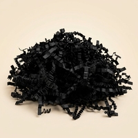 Papier froissé noir en paillettes, rembourrage en pâte de bois, raphia écologique, papier déchiqueté pour boîte cadeau, panier, emballage artisanal