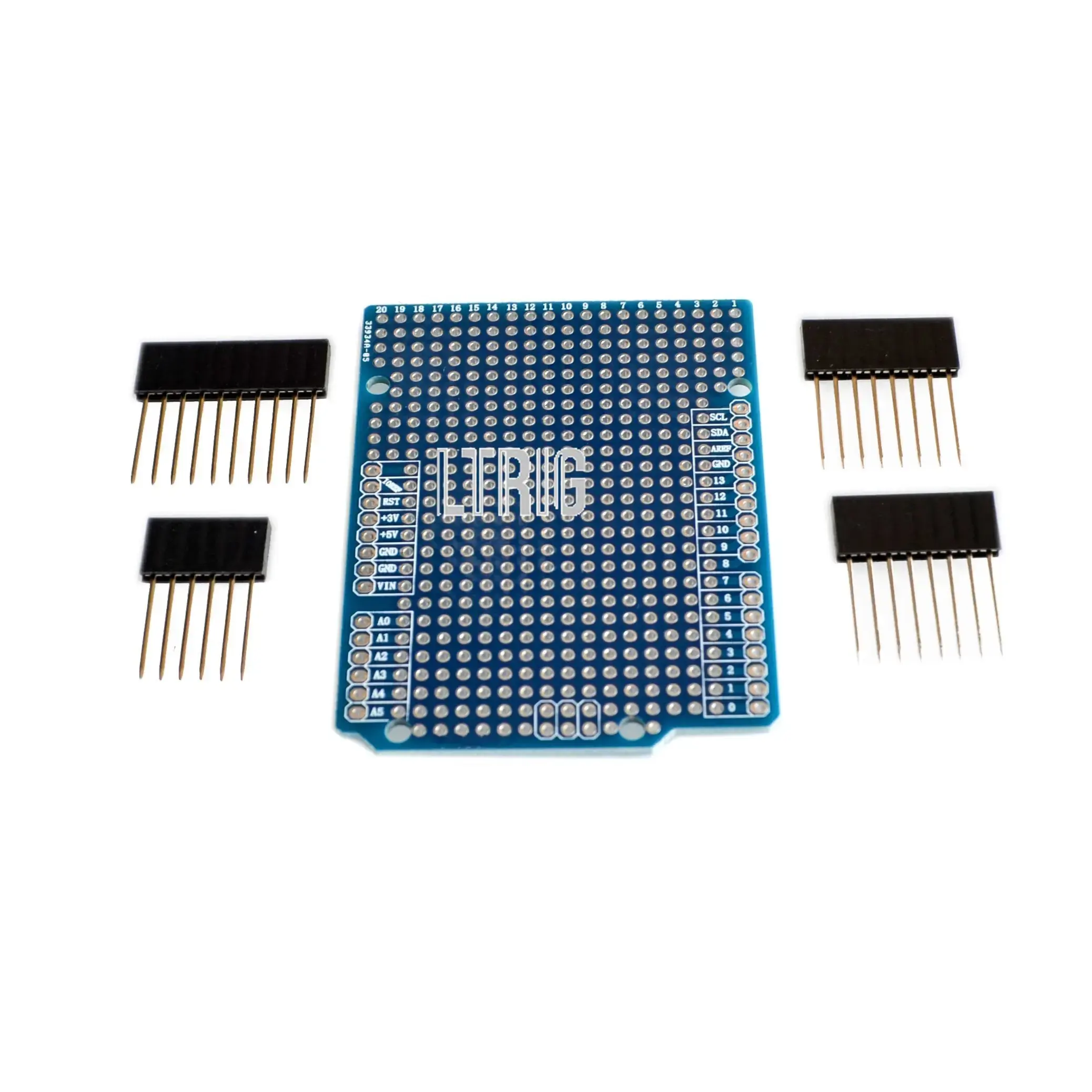 Nouveau LTRIG Custom 1PCS Prototype PCB Expansion Board Pour Arduino ATMEGA328P UNO R3 Shield FR-4 Fiber PCB Breadboard 2mm 2.54mm