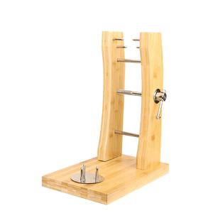 Ustom-Soporte Amon jamonero de bambú, soporte movible de hierro ecológico español - Product Image 1