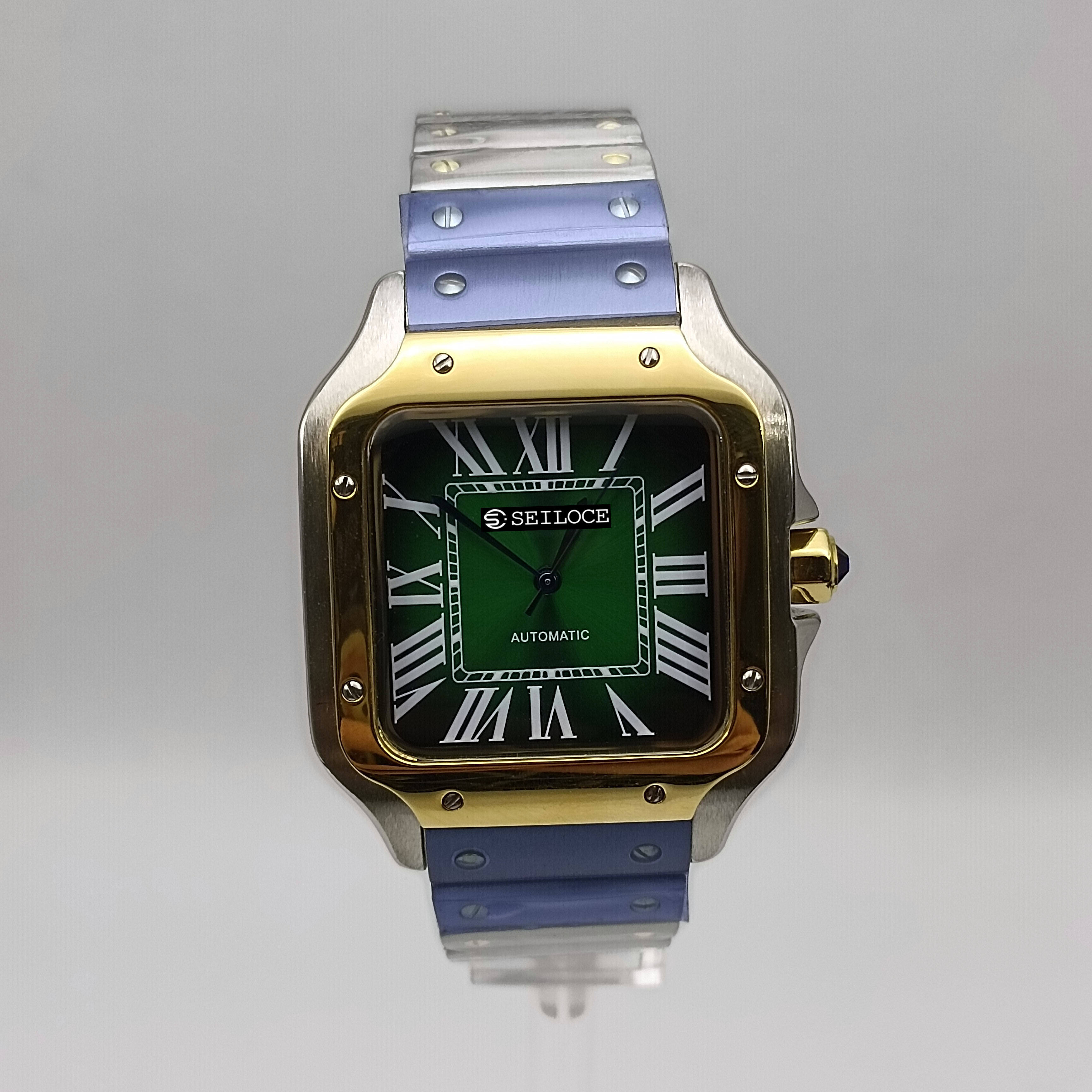 Two-Tone Gold case+Black green dial