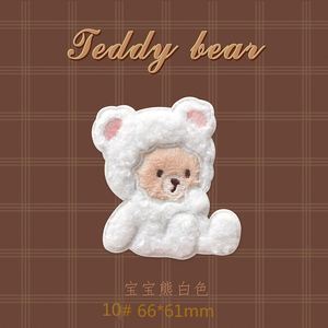 New Self Adhesive Embroidery Cute Cartoon Plush Bear Patch for Decoration - Product Image 4