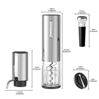 Meilleures ventes Nouveau 2025 Ensemble d'ouvre-bouteille électrique de luxe en acier inoxydable, tire-bouchon multifonction, coupe-capsule, aérateur à vin, verseur