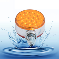 Nouvelle lampe de position latérale LED ronde bicolore 12V 24V pour camion, avec modes clignotant et fixe, feu de dégagement et d'avertissement pour remorque
