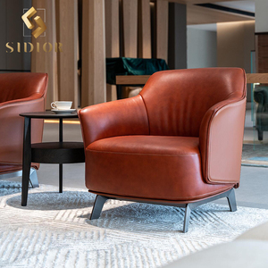 Biệt thự hiện đại khách sạn quán cà phê căn hộ ngồi có thể ngả phòng khách Bắc Âu nhung phòng khách sofa đơn cafe Ghế thư giãn ghế bành - Product Image 1