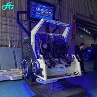 Machine de jeu rotative à 360 degrés réalité virtuelle montagnes russes 360 simulateur 9D VR Double chaise