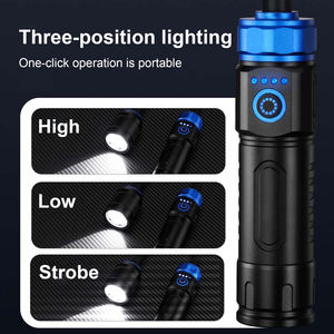 Lampe de poche LED fluorescente Lampe à rotation à 360 ° Torche de travail rechargeable avec inspection de base magnétique Lumières de <span class=keywords><strong>camping</strong></span> de garage extérieur - Product Image 2