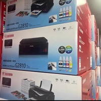 Printer Foto 4-Warna Cano PIXMA G2410 G2810 A4 Warna Hitam Kecepatan Cetak Tinggi Kartrid Tinta Berbasis Air Kapasitas Besar