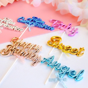 Decorazione <span class=keywords><strong>torta</strong></span> di <span class=keywords><strong>compleanno</strong></span> topper spagnolo Happy Birthday topper baby one sweet Angel - Product Image 2