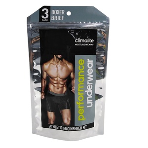 Custom Logo Printed Resealable Mylar Plastic Waterproof Storage Stand Up Pouch Zip Ziplocked Smell Proof Packaging Underwear Bag