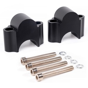 Elevadores de Manillar de Motocicleta de Aleación de Aluminio 28mm Negro Plata Par Universal Duradero Mejora Fijación - Product Image 1