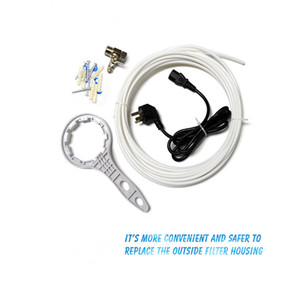 220V pompa RO su saflaştırıcı filtre ev masa üstü ters osmoz su sebili PP malzeme 220V pompa - Product Image 6