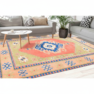 Alfombra Estampada de Estilo Vintage, Bohemia, Turca, Verde, Azul, Naranja, Alfombra Goblen - Product Image 3