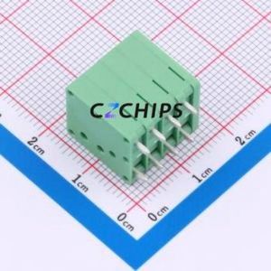 MX205V-3.5-04P-GN01-Cu-A Spring Terminal Block Through hole Component (THT),P=3.5mm Connector 1x4P 3.5mm Green Through Hole - Product Image 2