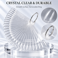 Éventail de nuancier de vernis à ongles détachable avec anneau, pointes d'entraînement réutilisables, présentoir en acrylique pour nuanciers