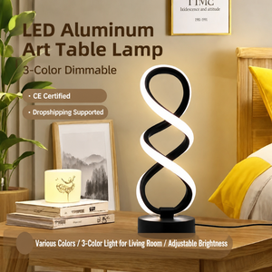 Lámpara de Escritorio LED YONGZE de Alta Gama, Estilo Rústico, Control Táctil DC, Regulación Continua, Material ABS, Diseño Simple para Dormitorio - Product Image 3