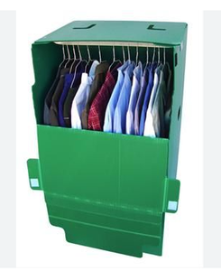Wholesale PP Plastic Wardrobe Box With Hanger Plastic Corrugated Moving Wardrobe Box