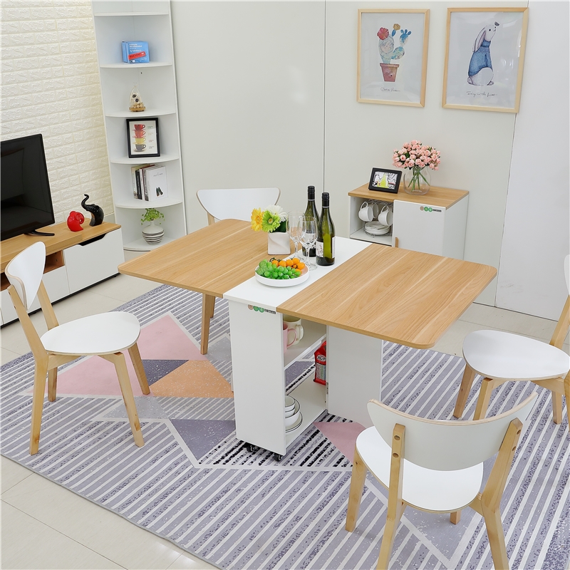 Новый дизайн, Умный складной деревянный обеденный стол с хранилищем для обеденной мебели