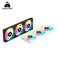 Ventilateur AntarcChill en gros 360 mm à haut débit d'air, 3x120 mm PWM, haute vitesse, faible bruit, refroidissement silencieux pour châssis d'ordinateur