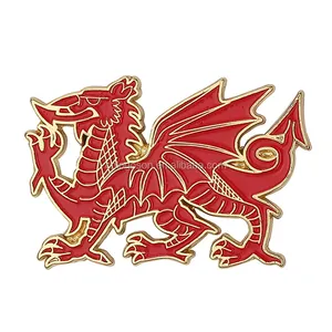 OEM/ODM металлический туристический флаг Уэльского дракона эмалированный Магнитный сувенир на холодильник