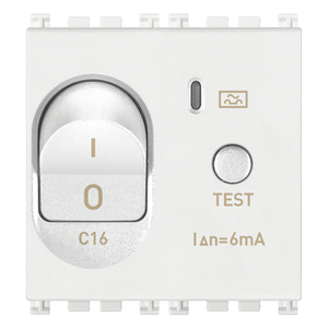 Disjoncteur miniature 1P+N C16 6mA, interrupteur blanc avec bouton de test pour la protection de la sécurité électrique - Product Image 1