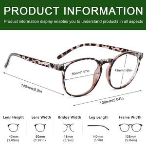 نظارات مخصصة مانعة للضوء الأزرق للنساء والرجال نظارات كمبيوتر مستديرة عتيقة مضادة لإجهاد العين وهج الأشعة تحت البنفسجية ، نظارات الألعاب - Product Image 5