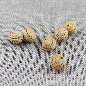 Cuentas de madera de melocotón de montaña de Shaanxi, redondas con agujero para hacer pulseras, materiales de joyería DIY - Product Image 3