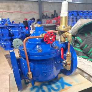 Lanhui วาล์วควบคุมเหล็กหล่อ DN40-DN600วาล์วควบคุมไฮดรอลิกแบบแมนนวล200X วาล์วลดแรงดันที่ดำเนินการโดยนักบินปรับได้ PN16น้ำ - Product Image 5