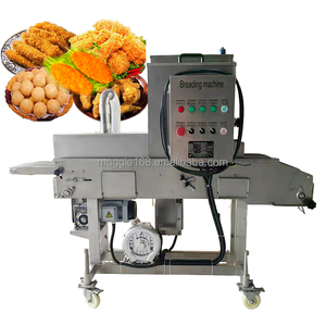 Machine à paner automatique haute vitesse pour champignons frits et tempuras, avec pompe moteur et roulement en acier inoxydable 304 - Product Image 1