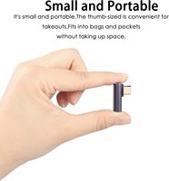 HANTAI HT-121 USB 4.0 90 Derajat Adaptor DC 40Gbps Konektor Sinkronisasi Data Cepat Paduan Aluminium Kompatibilitas Universal PC Laptop