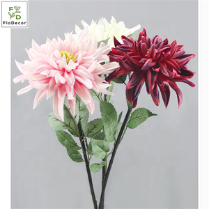 ขายร้อนคุณภาพสูงประดิษฐ์เดี่ยว DAHLIA PU Real TOUCH ดอกไม้สำหรับตาราง Center ชิ้นตกแต่งบ้าน - Product Image 2