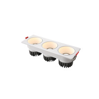 Plafonnier LED encastré sans cadre, certifié CE ROHS, pour usage hôtelier moderne, en aluminium, 220V 20W-60W, COB, grille carrée, CRI90