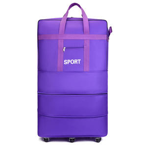 22-Inch Oxford su geçirmez silindir çanta 4 tekerlekler büyük kapasiteli seyahat Tote spor kullanımı suya dayanıklı hava konsinye Consigned çanta - Product Image 4