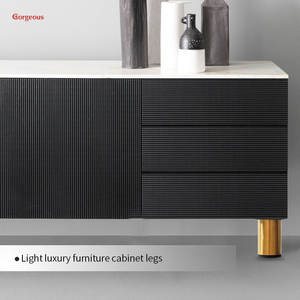 Robuste moderne métal travail canapé siège salle <span class=keywords><strong>de</strong></span> bain armoire pieds réglable carré Tube meubles jambes acier Durable - Product Image 2