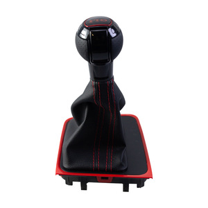 Volkswagen Golf GlI Leather Gear <b>Shift</b> <b>Knob</b> Red Line Stitching Automatic Transmission Ergonomic Design - Product Image 2