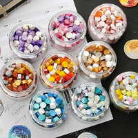 Goud Poeder Parelmoer Wax Afdichting Bead Stempel Materialen Plastic Fles Achthoekige 180 Capsules Cadeaupapier Handmatige Diy