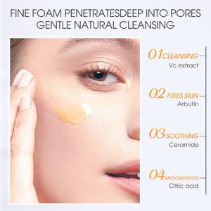 Nettoyant Visage Éclaircissant à la Vitamine C et Crème à l'Acide Hyaluronique Personnalisable avec Logo d'Usine pour Nettoyage en Profondeur et Contrôle du Sébum – Soin de la Peau - Product Image 4