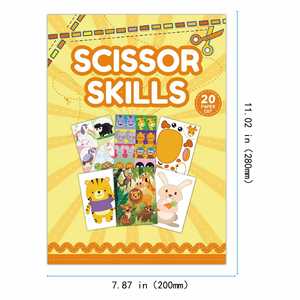 Livre d'activités de découpe et de collage de 20 pages pour tout-petits, préscolaires et maternelles – Cahier d'apprentissage de la découpe et du collage - Product Image 6
