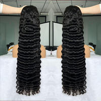 Perruque Deep Wave 100% Cheveux Humains, Dentelle Transparente HD 13x6, Sans Colle, Pré-Pluckée, Cheveux de Bébé, Ligne de Cheveux Naturelle, Pour Femmes Noires, Disponible Maintenant