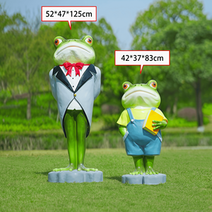 Sculpture de <span class=keywords><strong>grenouille</strong></span> en résine personnalisée. Statue de <span class=keywords><strong>grenouille</strong></span> <span class=keywords><strong>debout</strong></span> pour décoration extérieure - Product Image 2
