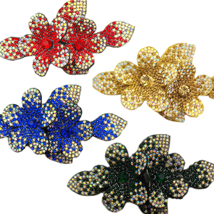 <span class=keywords><strong>Lcuky</strong></span> vrac strass papillon Patch cristal broche diamant fleur Badge perlé Applique 10cm pour la décoration de vêtements - Product Image 2