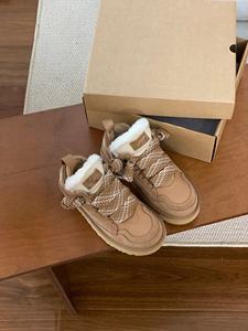 Chaussures d'hiver décontractées pour femmes en cuir de haute qualité, épaisses et légères, chaussures d'extérieur tendance et élégantes pour les loisirs - Product Image 5