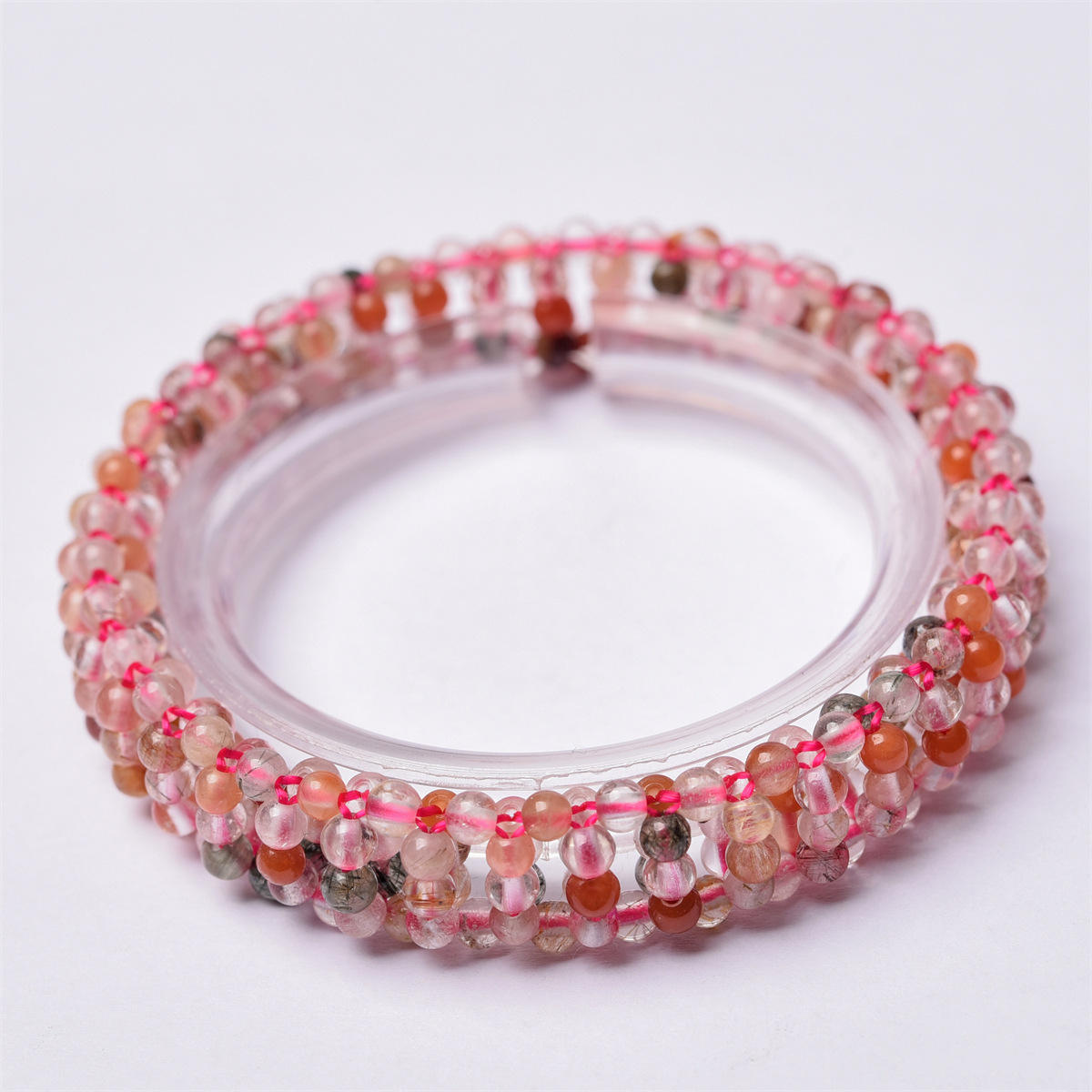 1PC pulsera de Cuarzo rutilado