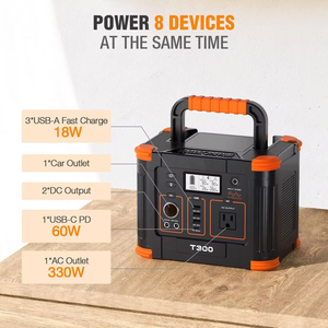 Station de batterie portable LiFePO4 300W 2000W 500W 110V avec contrôleur MPPT 519Wh, chargeur à onde sinusoïdale pure, lampe de poche sans fil AU/US/EU - Product Image 3