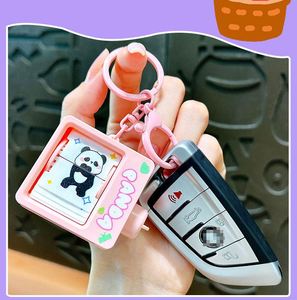 Porte-clés machine à dessin animé Panda Flipbook, mignon, pour clés de voiture, breloque de sac, cadeau pour enfant - Product Image 5