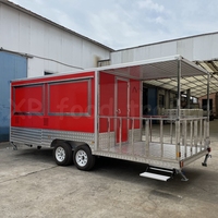 Geroosterde Kippengrill Foodtruck Aanhangwagen Mobiele Restaurantmachine Melk Mobiele Fastfood Mobiele Keukenauto Om Fruit Te Verkopen
