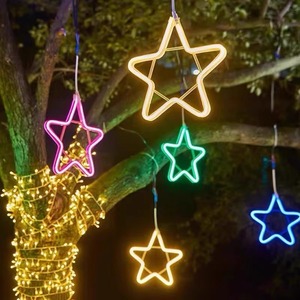 Pentagram Moon Snow Flake Shape LED Paisaje Patio Calle Árbol Luz Exterior Impermeable Modelado Luz - Product Image 1