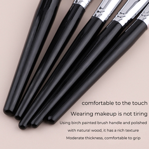 Bộ cọ trang điểm cao cấp 45 chiếc, lông dê tự nhiên, nhãn hiệu riêng, màu đen toàn bộ, chuyên nghiệp, dành cho nữ, logo tùy chỉnh, chất lượng cao cấp - Product Image 4