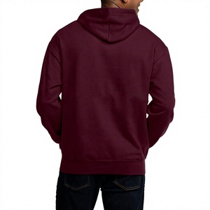 Sweat-shirt à capuche pour homme, couleur unie, coupe classique, en molleton tricoté 100% coton, style décontracté, avec poche, idéal pour l'automne - Product Image 3