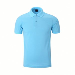 High Quality Men's Short Sleeve for Polo <b>Shirt</b> Personalized Woven Fabric Uniform with Floral Embroidery Design Heat Pressed - Product Image 5